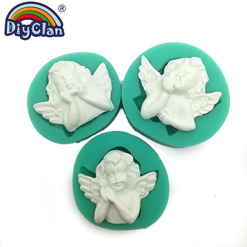 Силиконовая форма с изображением ангела для украшения торта своими руками