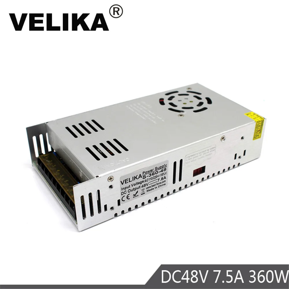 Импульсный источник питания DC 48V 7.5A 360W трансформаторы драйвера 110V 220V AC to DC48V SMPS для