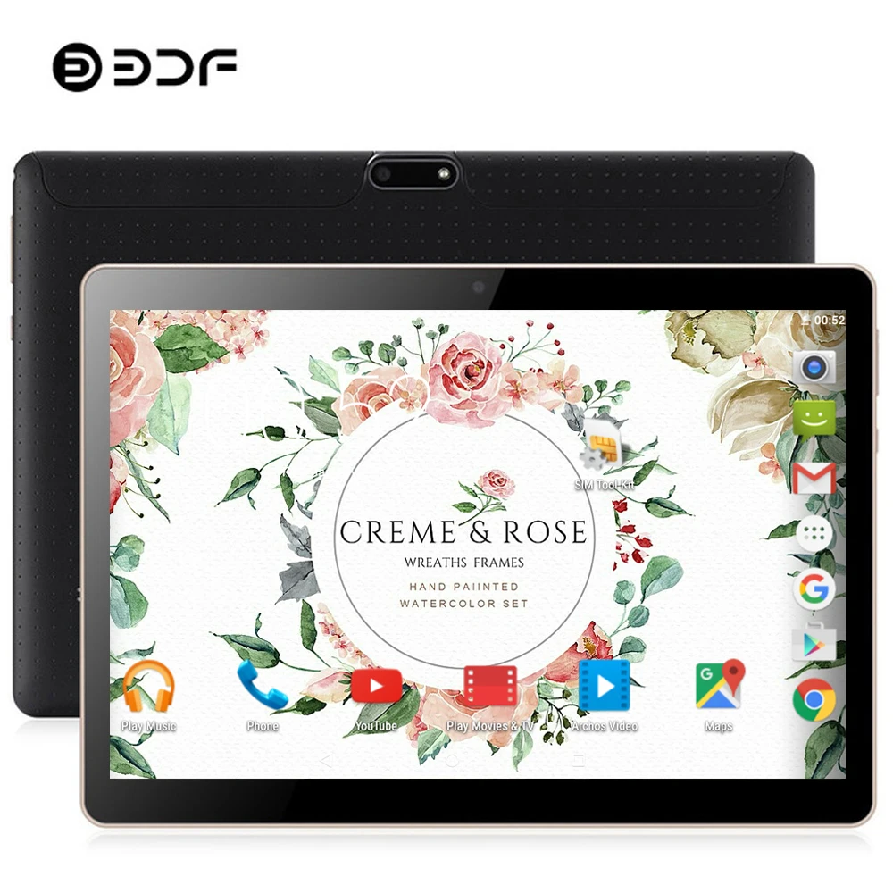 BDF Android планшет 10 дюймов 3G Телефонный звонок планшетный ПК 7 0 четырехъядерный 1 ГБ