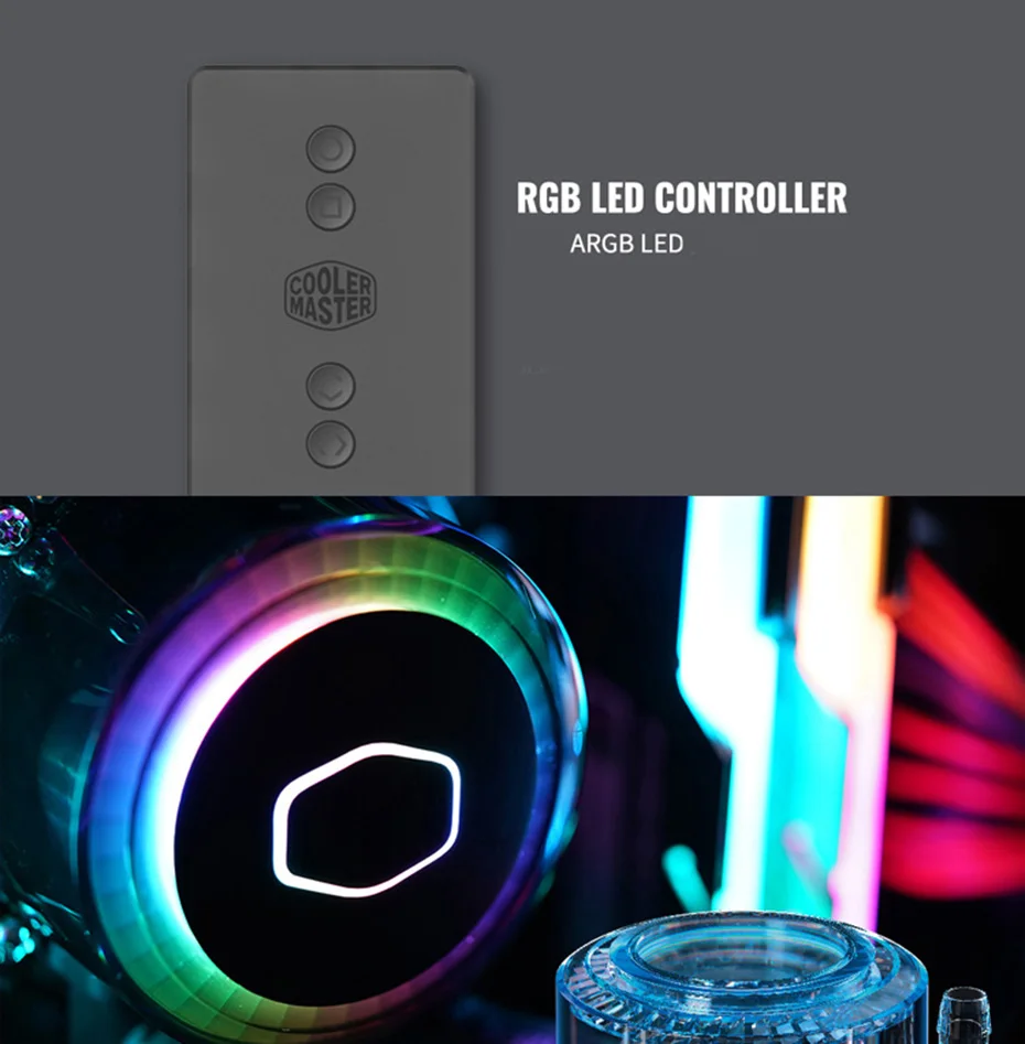 Cooler Master MLX-D24M-A20PC-R1 ML240 cpu кулер для воды двойной 120 мм RGB вентилятор для Intel 115x2011 2066 AMD AM4 cpu жидкостное охлаждение