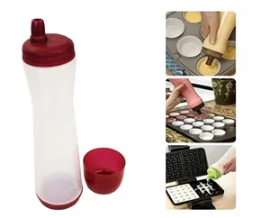 Pancake Cupcake Waffle Muffin Batter Pen- Squeeze Bottle- Syrup Dispenser for Cakes, Pancakes, Cupcakes, etc (random color)