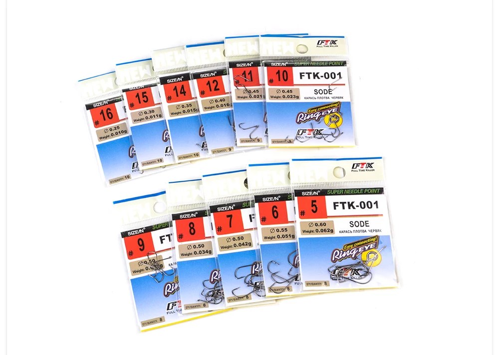 FTK 8-10pcsFishing крючки 2-22# SODE и IDUMEZINA из высокоуглеродистой стали, колючая карпа, рыбалка, один крючок, озеро, река, peche