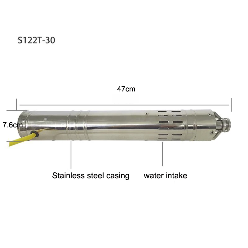 12 В DC бесщеточный Нержавеющая сталь Солнечный погружной водяной насос