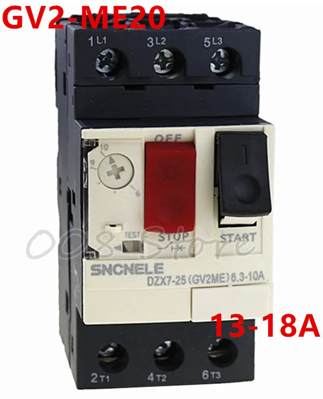 Протектор двигателя серии GV2 GV2ME20 ME20 13 18A|gv2|motor protector |