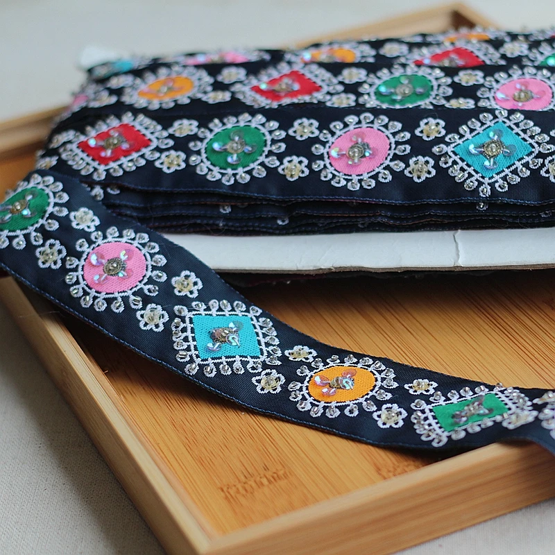 2 ярда темно синего цвета высококачественное свадебное кружевное платье ручной