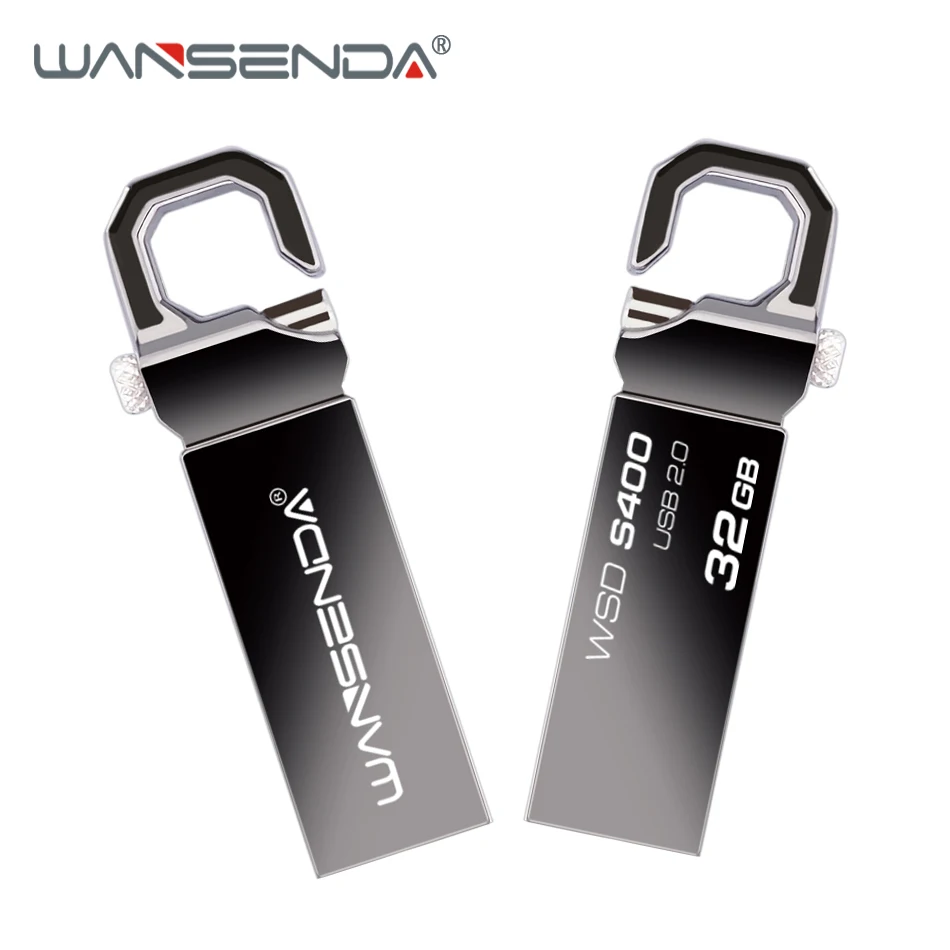 

WANSENDA Keychain USB Flash Drive 64GB Metal Pen Drive 32GB 16GB 8GB 4GB Pendrive USB Memory Stick Waterproof Flash Drive