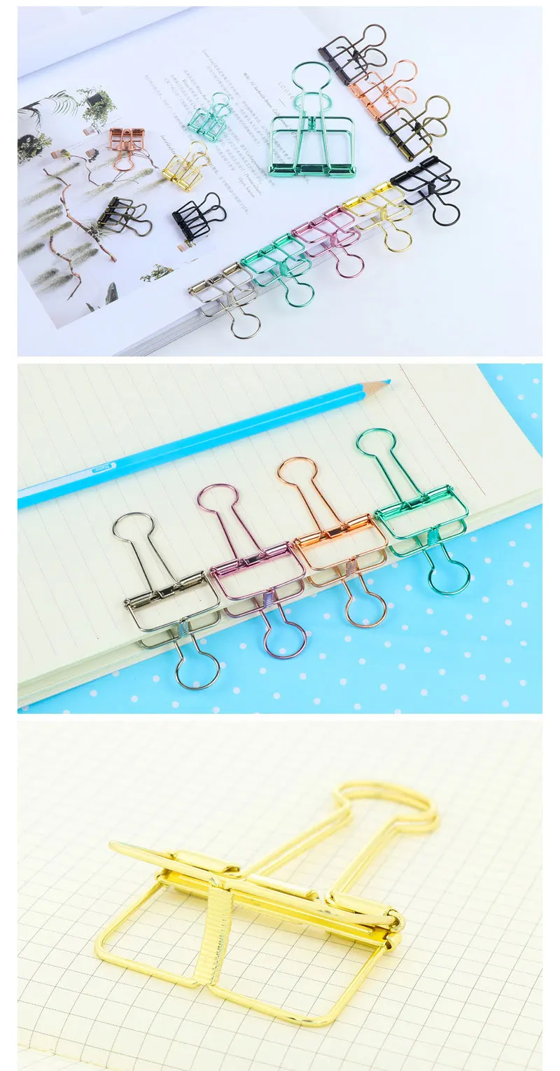 2 шт. Kawaii Канцелярские бумажные зажимы De Papel для заметок DIY закладки цветные канцелярские зажимы для офиса, школы и офиса металлические канцелярские принадлежности