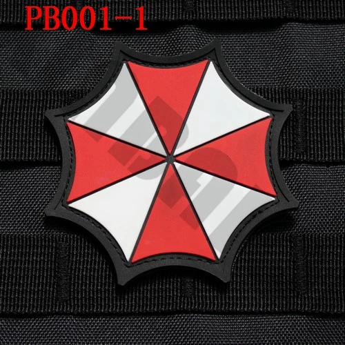 

3D PVC Patch Multi color Umbrella Corporation Rubber patch