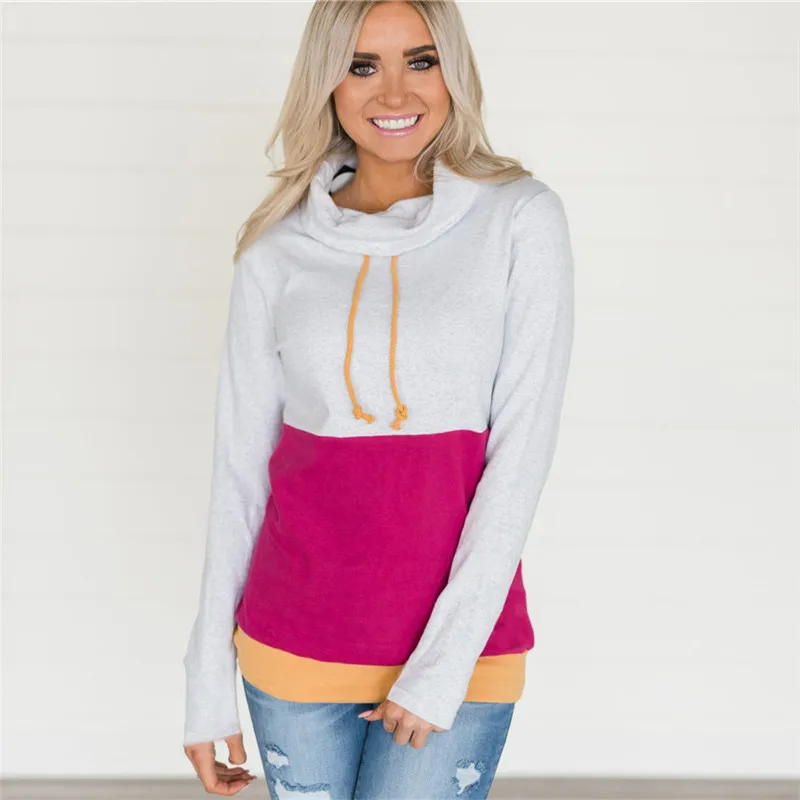 Осенние женские толстовки с длинными рукавами водолазка женский свитер