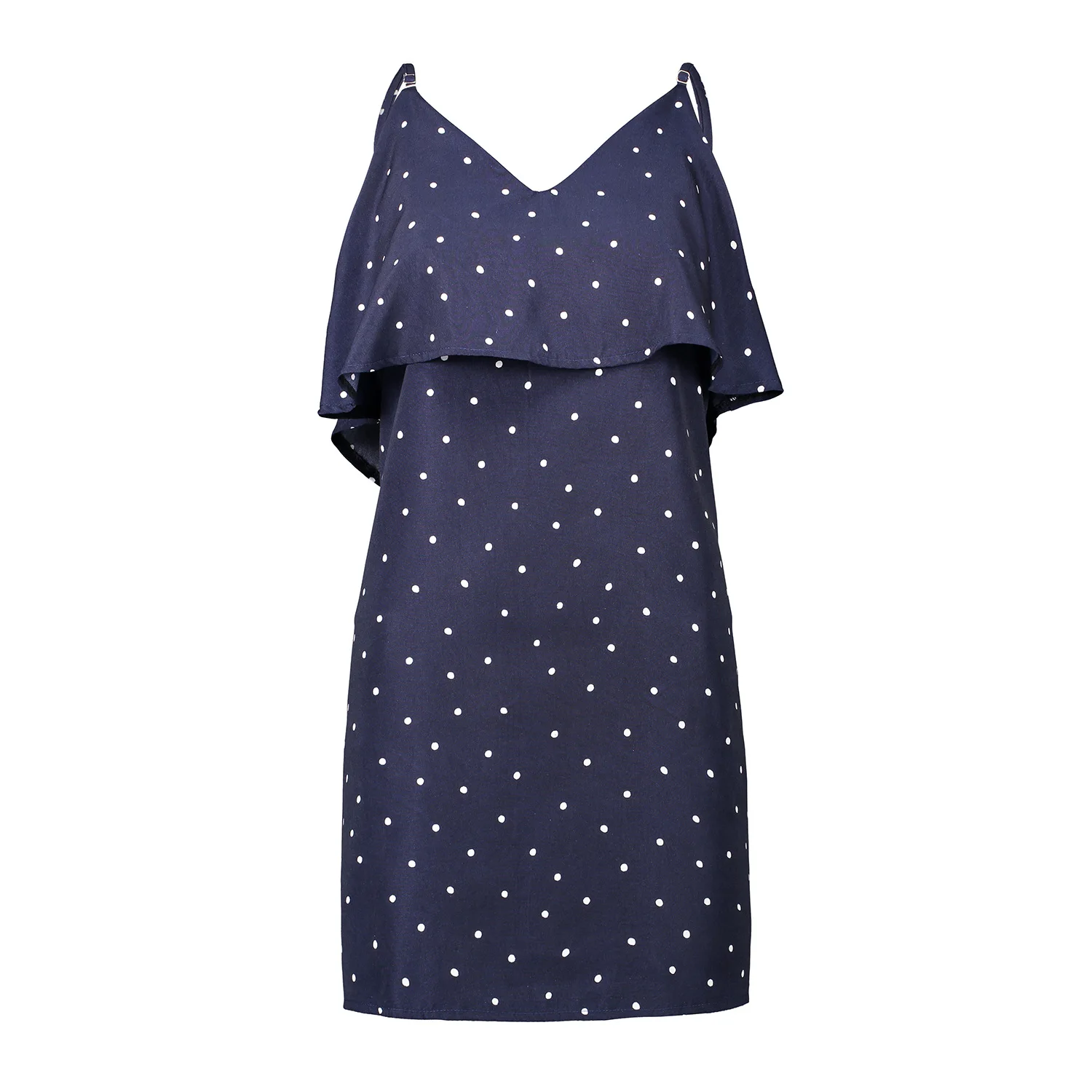 Сексуальная Спагетти ремень спинки платье в горошек летние пляжные Для женщин