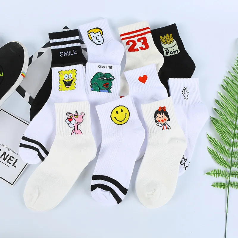 Носки без пятки в Корейском стиле забавные корейские уличные индивидуальные