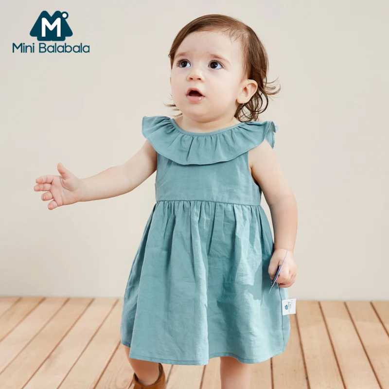 BalabalaBaby/мини платье для девочек платья принцессы 2019 г. Новое летнее маленьких