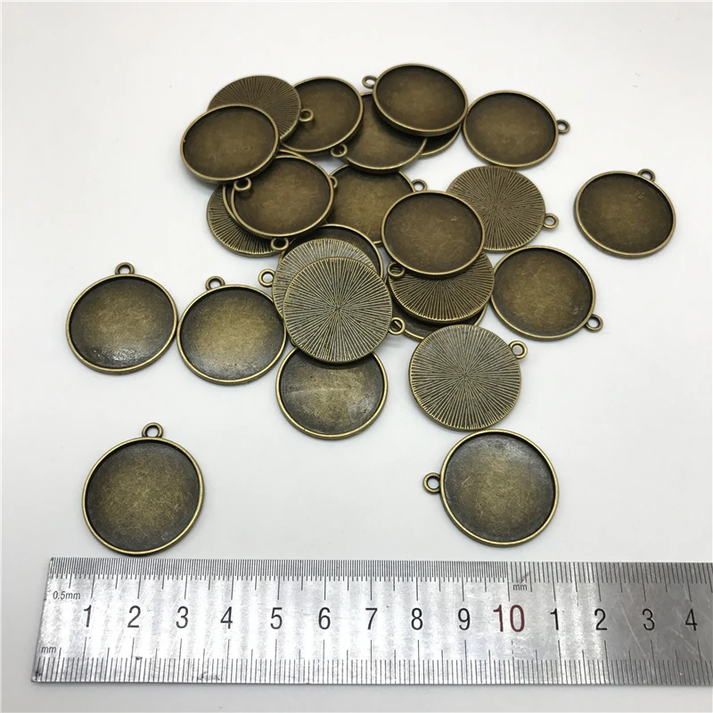 Bronze color 10 шт., 10 мм, 12 мм, 14 мм, 16 мм, 20 мм, 25 мм, стеклянный кабошон, медный материал, камея, Установка основания, сделай сам, подвеска, браслет, аксессуар - Цвет: Bronze color
