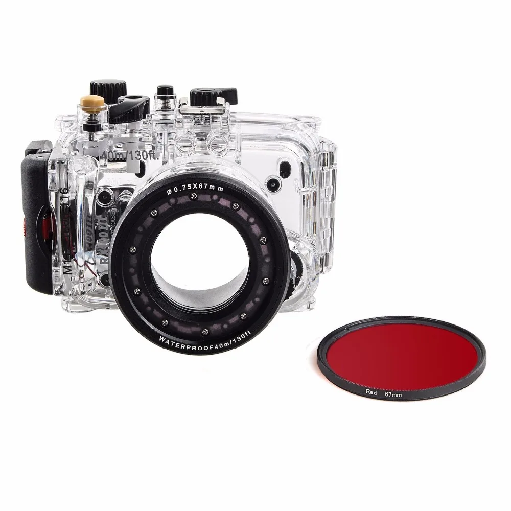 Водонепроницаемый чехол Meikon 40m/130f для подводной съемки Sony DSC RX100III/RX100 III/RX100M3/RX100