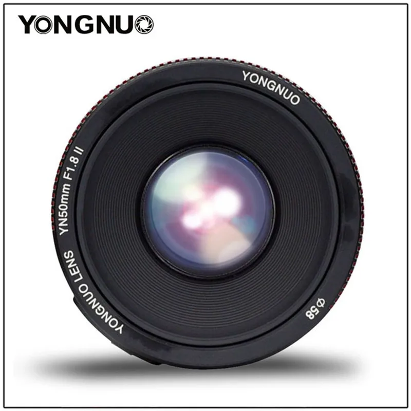 Объектив YONGNUO YN50mm F1.8 II с автофокусом объектив 50 мм большой апертурой для Canon 100d 650d
