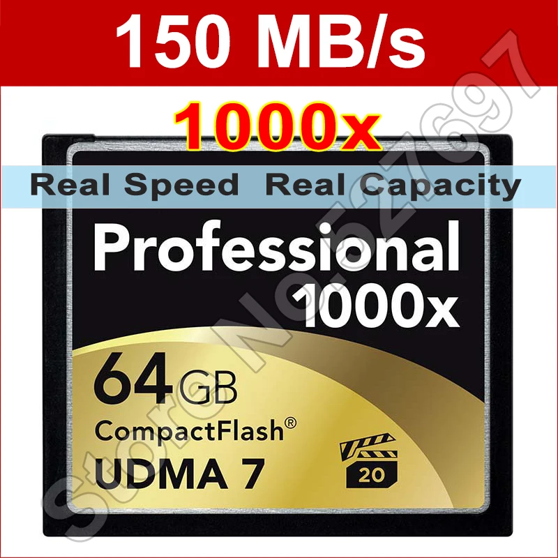 150 МБ/с. Марка Pro 1000x128 ГБ UDMA 7 CF Compact Flash Memory карты Для Камеры DSLR 1080 P Full HD 3D Видеокамера
