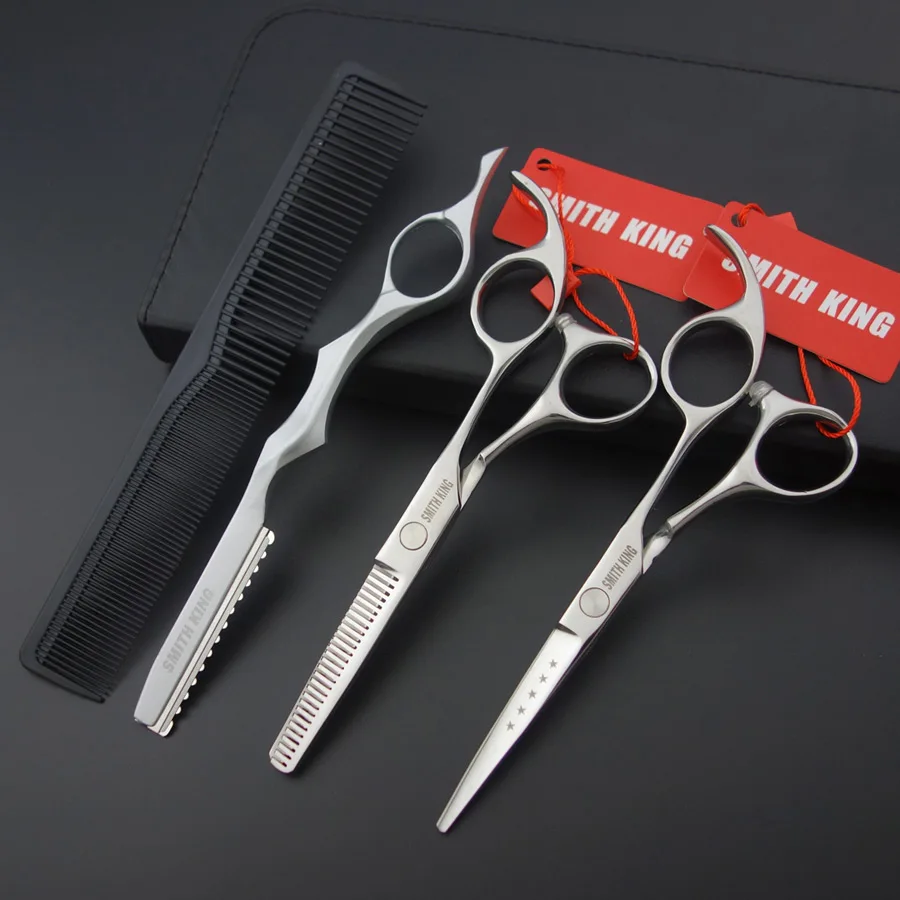 with razor 5,5 дюймов Профессиональные Парикмахерские ножницы/ножницы, режущие ножницы/филировочные ножницы и бритвы и филировочные расчески Высокое качество! S028 - Цвет: with razor