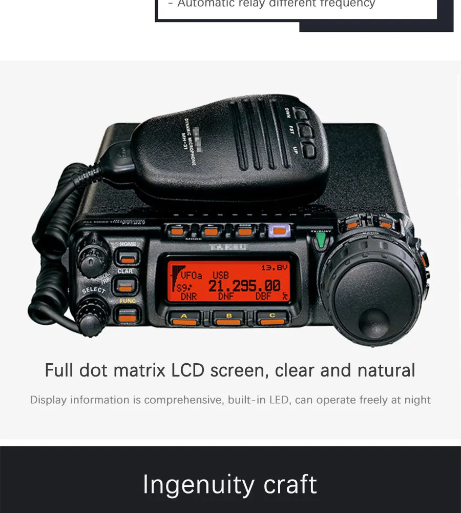 Подходит для Yaesu FT-857D автомобиля Портативный любитель короткие радиоволны ультракоротких мини-Полный режим автомобиля радио двухполосная приёмопередающая установка