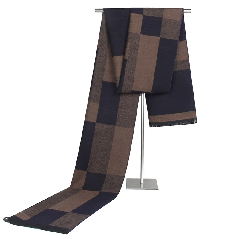 RUNMEIFA новые модные шарфы из искусственного кашемира для мужчин зимний теплый