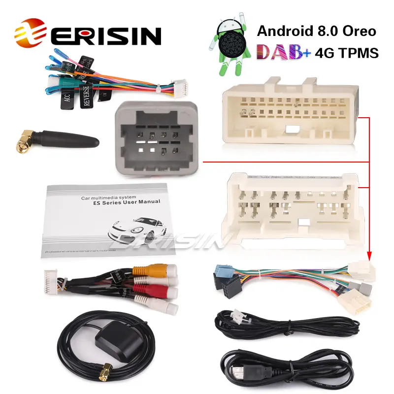 Erisin ES7829D 8 &quotAndroid 0 Автомобильная стерео система 4G TPMS DAB + OBD FM BT gps Navi для Renault Dacia Sandero