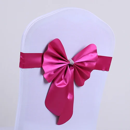 

Кожаный Галстук-бабочка повязка на стул из спандекса с красочным бантом для свадебного декора декор для дня рождения
