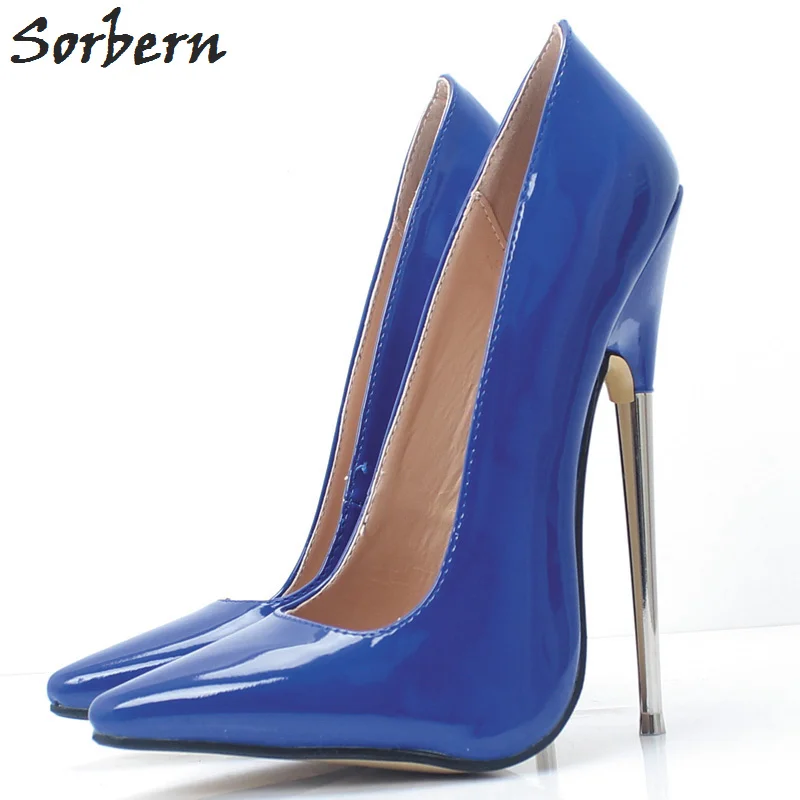 

Sorbern 2022 Metal Stilettos Women Shoes High Heel Fetish 18cm Pumps Heels Size 10 Pointy Toe Shoes Pump Custom Colors New