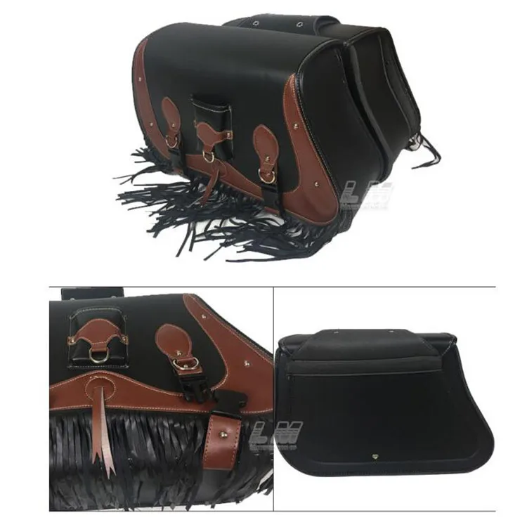 Высококачественная кожаная Универсальная Ретро-сумка для мотоцикла