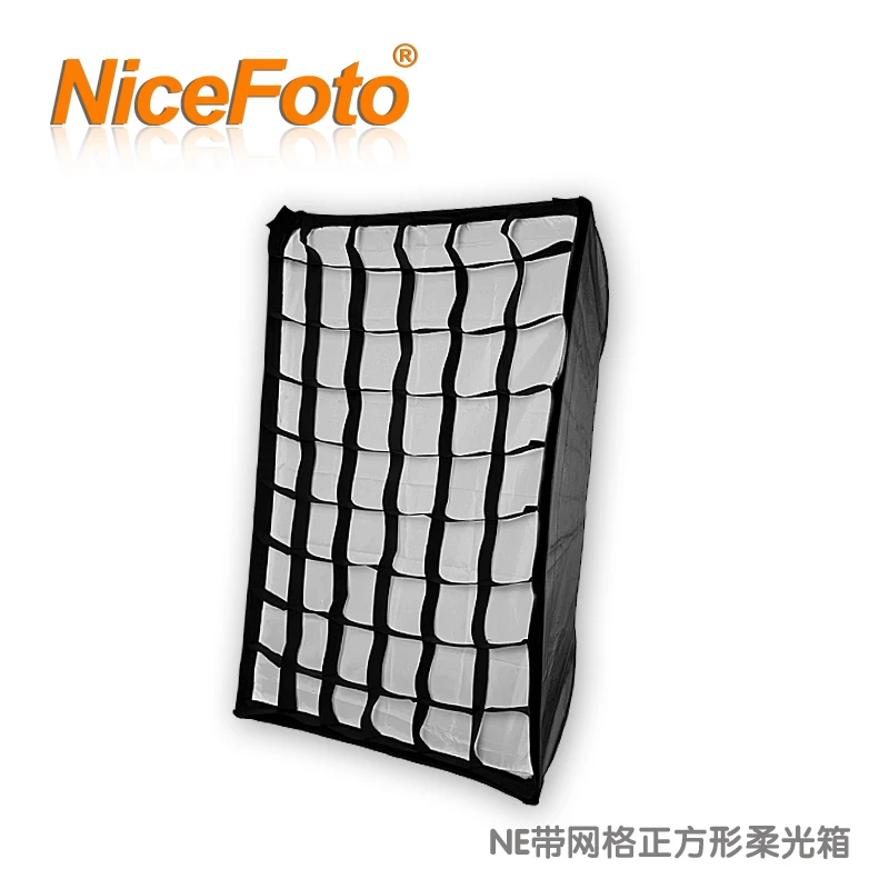 NiceFoto studio flash softbox economic type mesh square softbox ne08-60x60cm