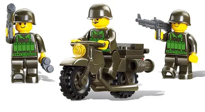 Legoinglys армейские K-9 танка тигра детские строительные блоки с солдатскими фигурами