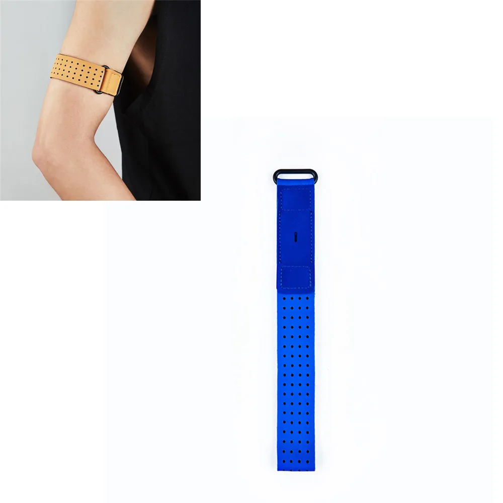 blue armlet strap Универсальный браслет на запястье для ног ремешок браслет ремешок для Fitbit заряд 2/3 для Xiaomi 2/3/4 Для huawei группа 3E тренажерный зал аксессуары - Color: blue armlet strap