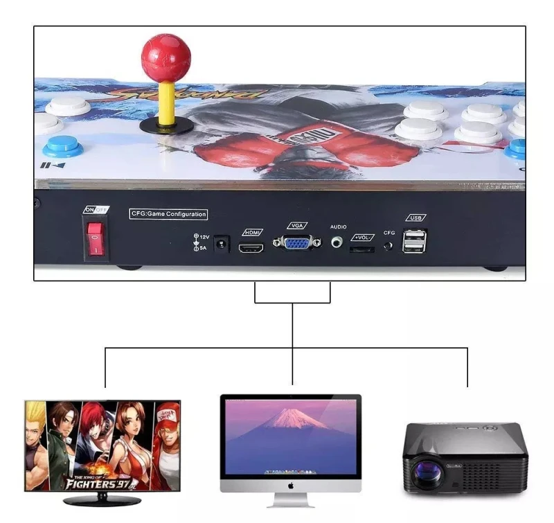 3D Pandora 2650 в 1 аркадная игровая консоль Full HD Ретро видео 2650 игровая аркадная машина двойной джойстик с паузой
