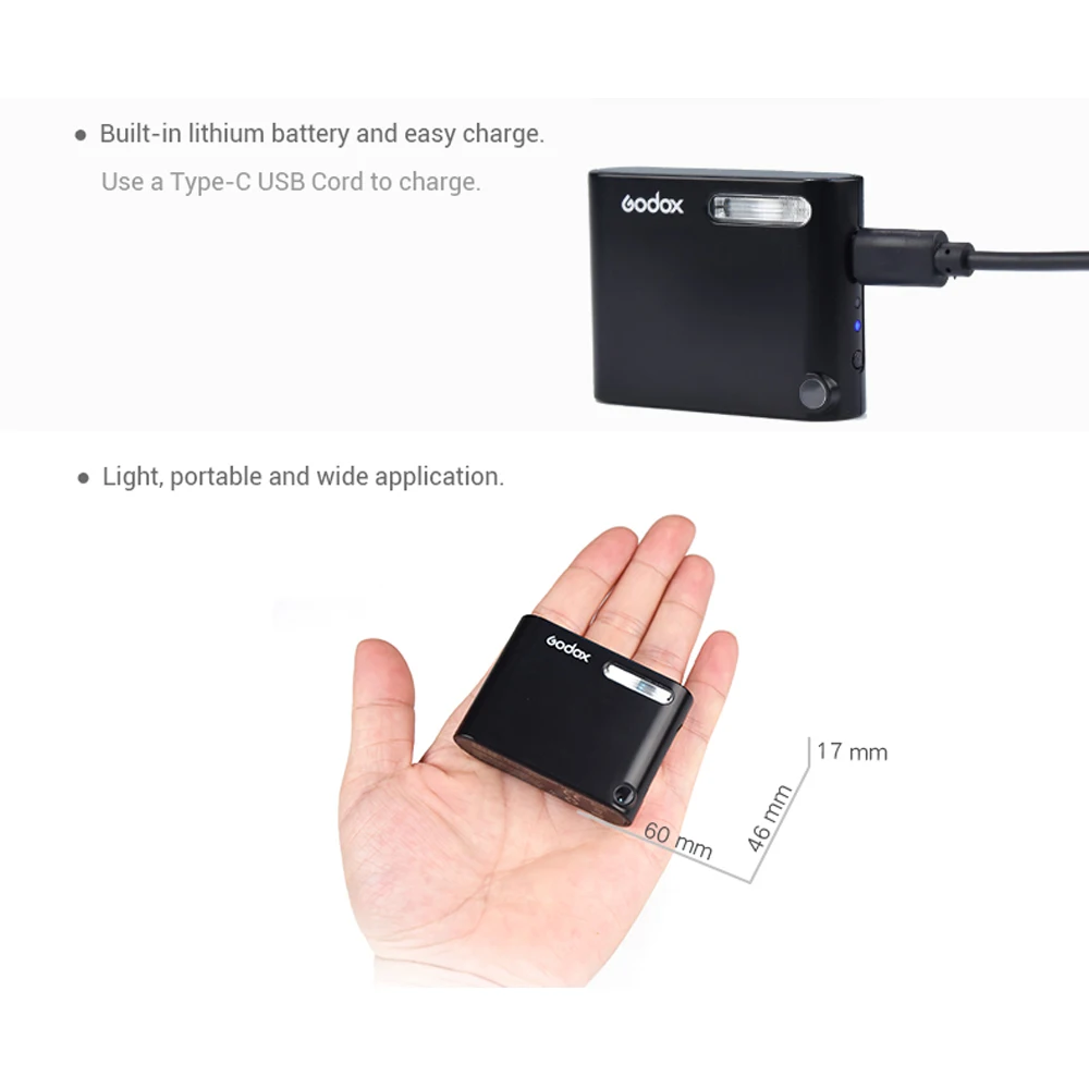 Godox A1 мини вспышка с 2,4G беспроводной системой ttl Bluetooth триггер с батареей для смартфонов iPhone X 8 7 6S Plus