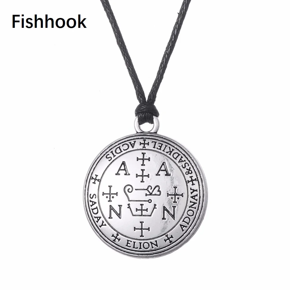 Fishhook Sigil Archangel Zadkiel Enochian талисман амулет колье с ангелом и кулонами Мужские