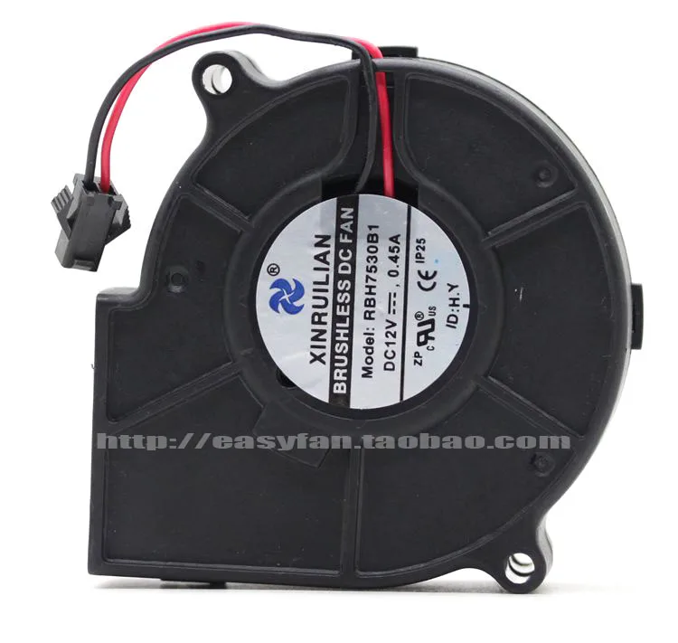 Новый XINRUILIAN XFAN RBH7530B1 7530 7 см турбинный вентилятор 12 В охлаждающий вентилятор|12v
