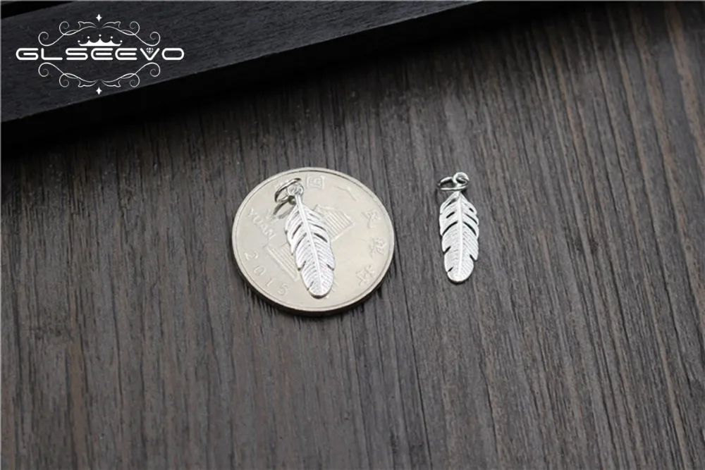 10 шт 925 пробы серебряные амулеты DIY браслет ожерелье шармы кулон в виде пера для