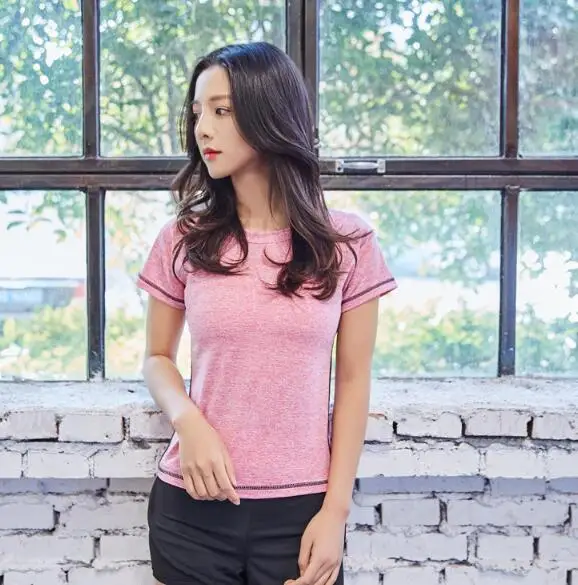 Женская спортивная одежда футболка для бега йоги фитнеса тренажерного зала