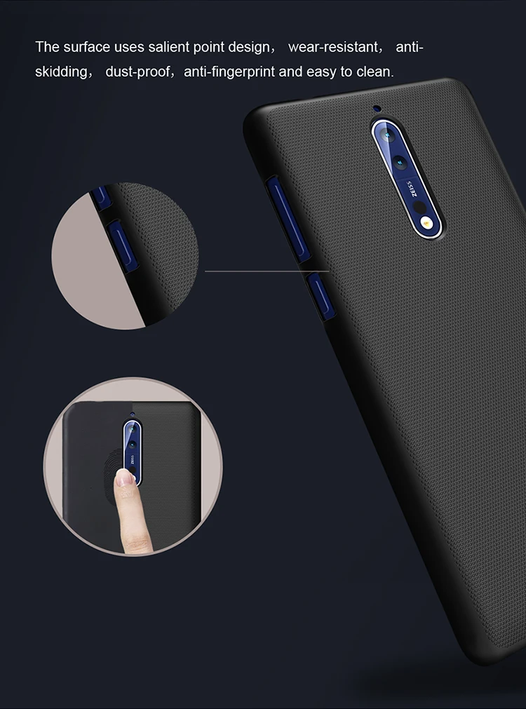 Чехол NILLKIN для Nokia 8 Sirocco суперматовый жесткий чехол-накладка чехол |