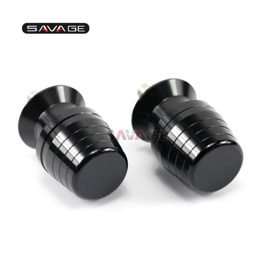 Black Для KAWASAKI NINJA ZX-6R ZX-9R ZX-10R ZX-12R KLE 650 VERSYS Мотоцикл с ЧПУ маятник Катушки слайдер стенд винты M10 - Цвет: Black