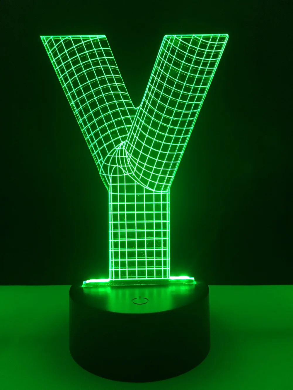 Креативный дизайн Современная 3D лампа Алфавит буквы Y RGB разноцветный фонарик