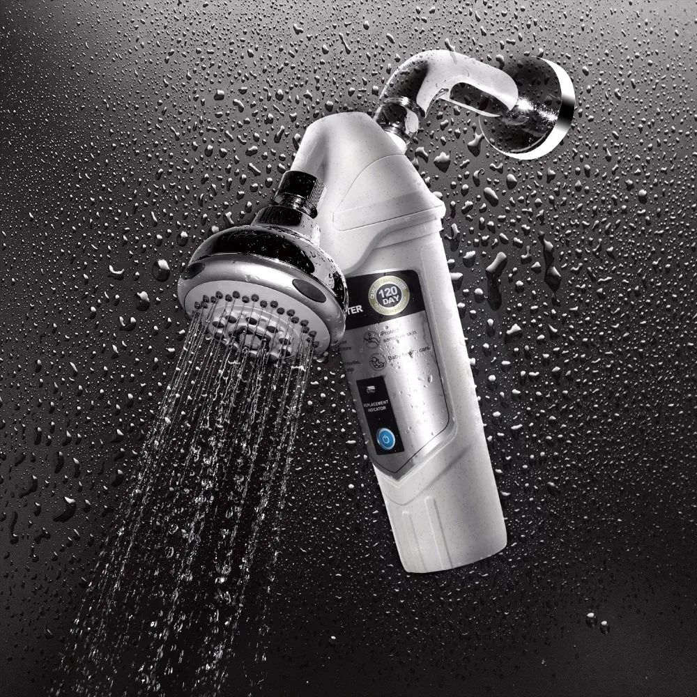 

Universal Shower Water Filter System L720 - marble white color, 2.0 GPM