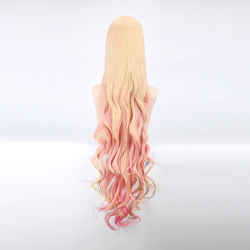 

Macross F Sheryl Nome for Women Long Curly Wavy Cosplay Wigs 120cm High Quality Heat Resistant Synthetic Hair Wig Anime Pink
