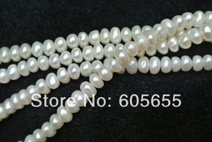 5 ~ 6 мм белый пресноводный жемчуг круглые пуговицы свободные бусины|loose beads|beads