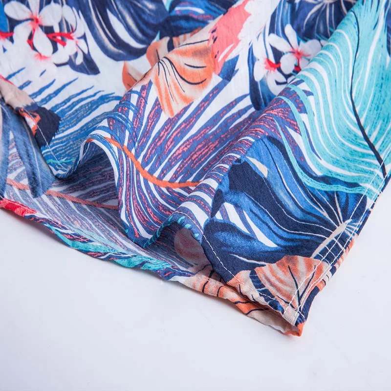 NIBESSER летняя модная мужская рубашка с коротким рукавом приталенная гавайская