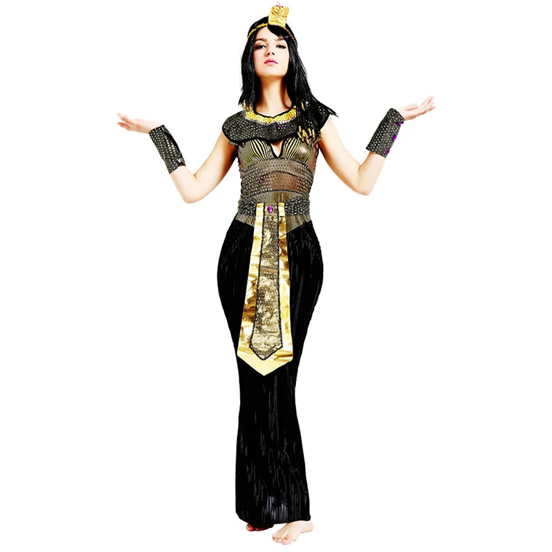

M-XL Ancient Egypt Egyptian Pharaoh Cleopatra Princess Costume Queen Of the Nile Cosplay Clothing Adult Halloween Fancy Dress