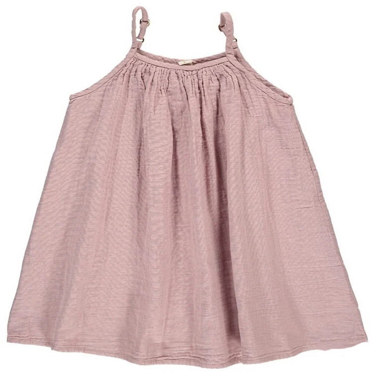 New Summer Girls Solid Dresses Baby Cotton Liene Clothes Kids Princess Dress Color Girl Beach Clothing | Детская одежда и обувь