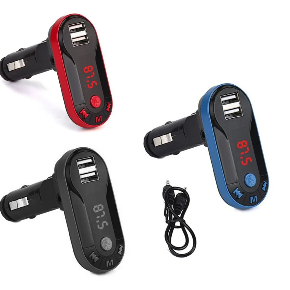 Горячая Bluetooth беспроводной fm-передатчик MP3 плеер Handsfree автомобильный комплект USB TF SD удаленный двойной USB порт подавление шума