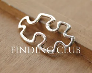 Пазл для информирования об аутизме серебристого цвета, 30 шт., соединительный элемент, металлический браслет, ожерелье, Ювелирная фурнитура A556