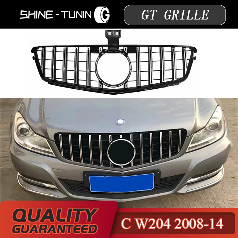 Передняя решетка подходящая форма-B C класс W204 GT GTR C180 C200 C300 C250 C350 2008-14 с эмблемой |