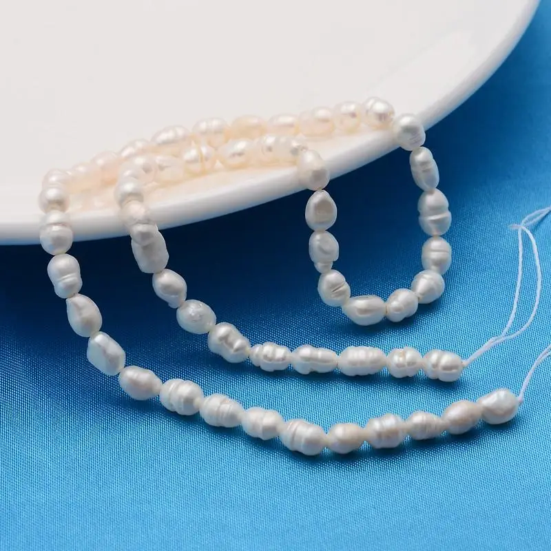 

Natural Pearl Beads Strands, Rice, Ivory, 6~8x4~5mm, Hole: 1mm; about 49pcs/strand, 13.77"~14.17"