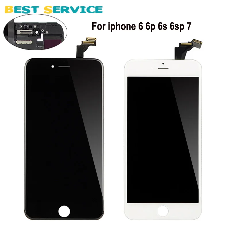 10 шт. для iphone 6 6s plus 7 ЖК дисплей сенсорный экран дигитайзер полный + Сенсорная пена
